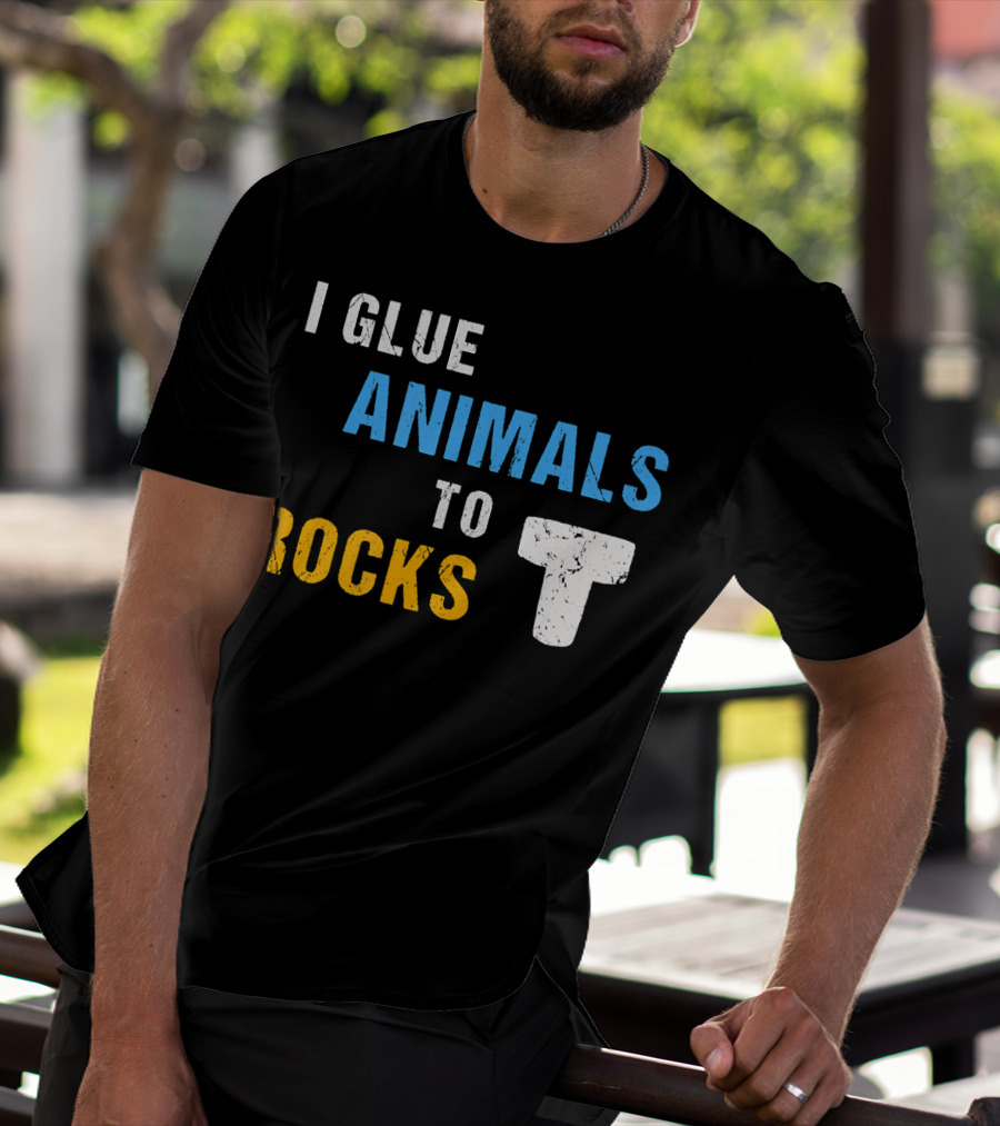 I Glue Animals To Rocks Saltwater Aquarium Fish Tank T-Shirt