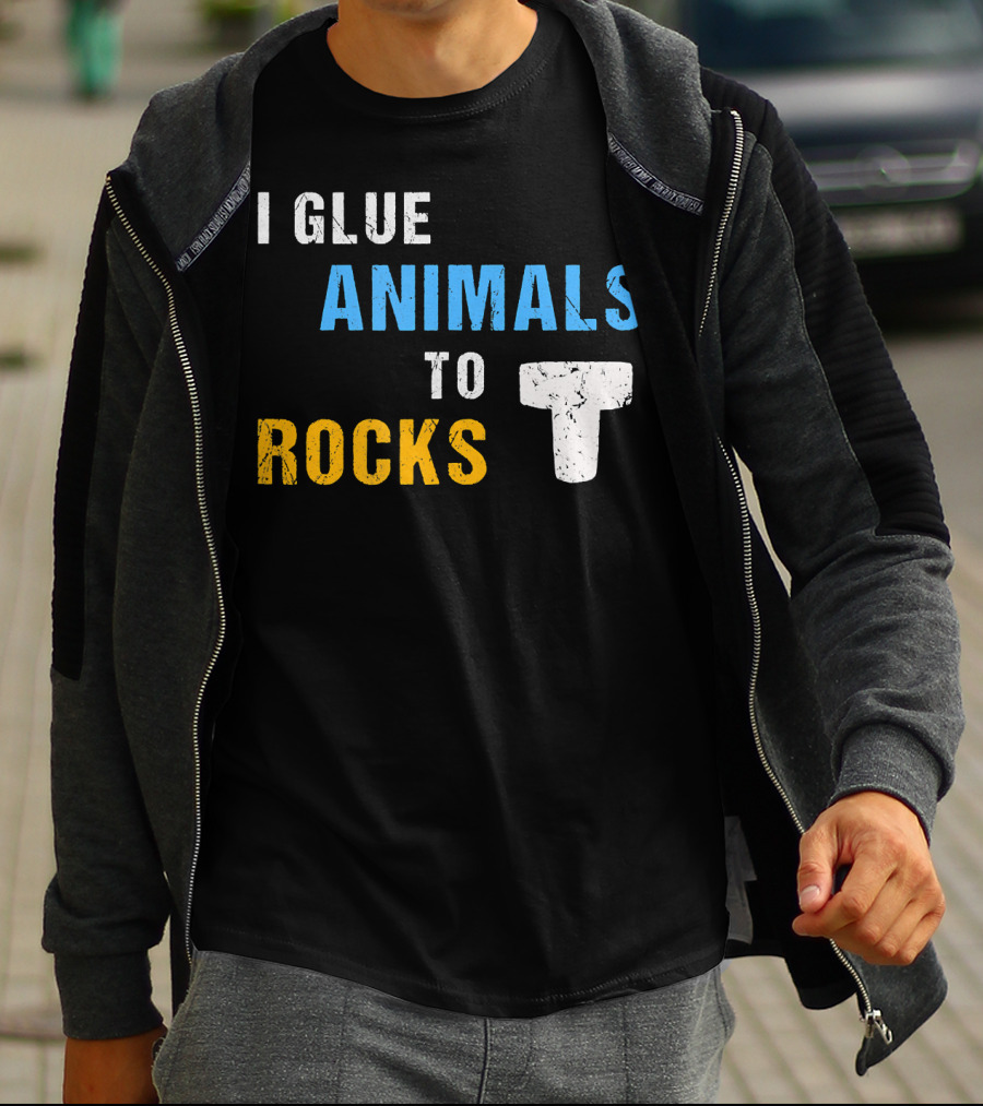 I Glue Animals To Rocks Saltwater Aquarium Fish Tank T-Shirt