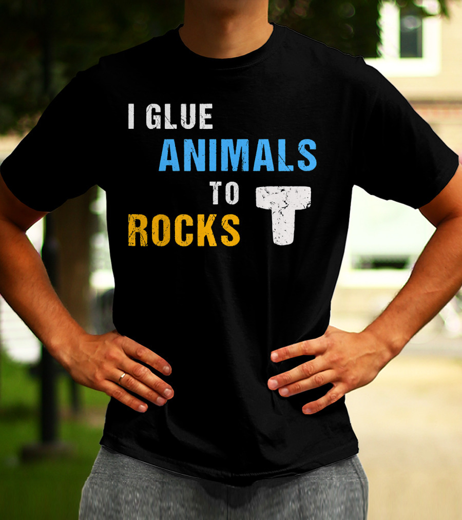 I Glue Animals To Rocks Saltwater Aquarium Fish Tank T-Shirt