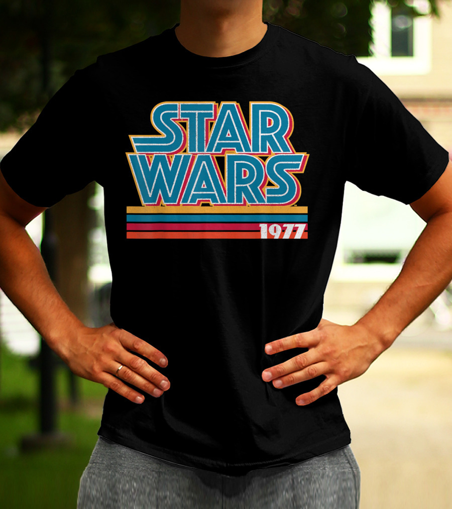 Star Wars 1977 Retro Striped T-Shirt