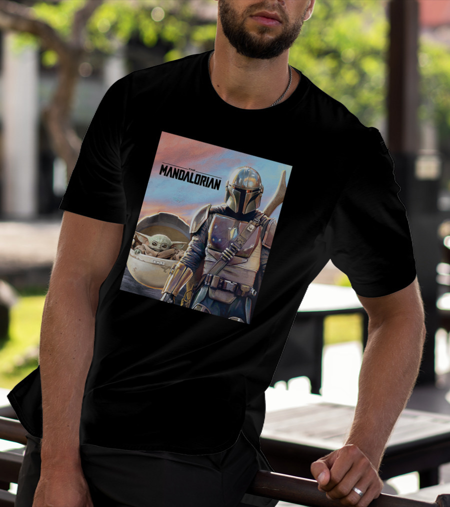 The Mandalorian Star Wars The Child Painting Scene T-Shirt