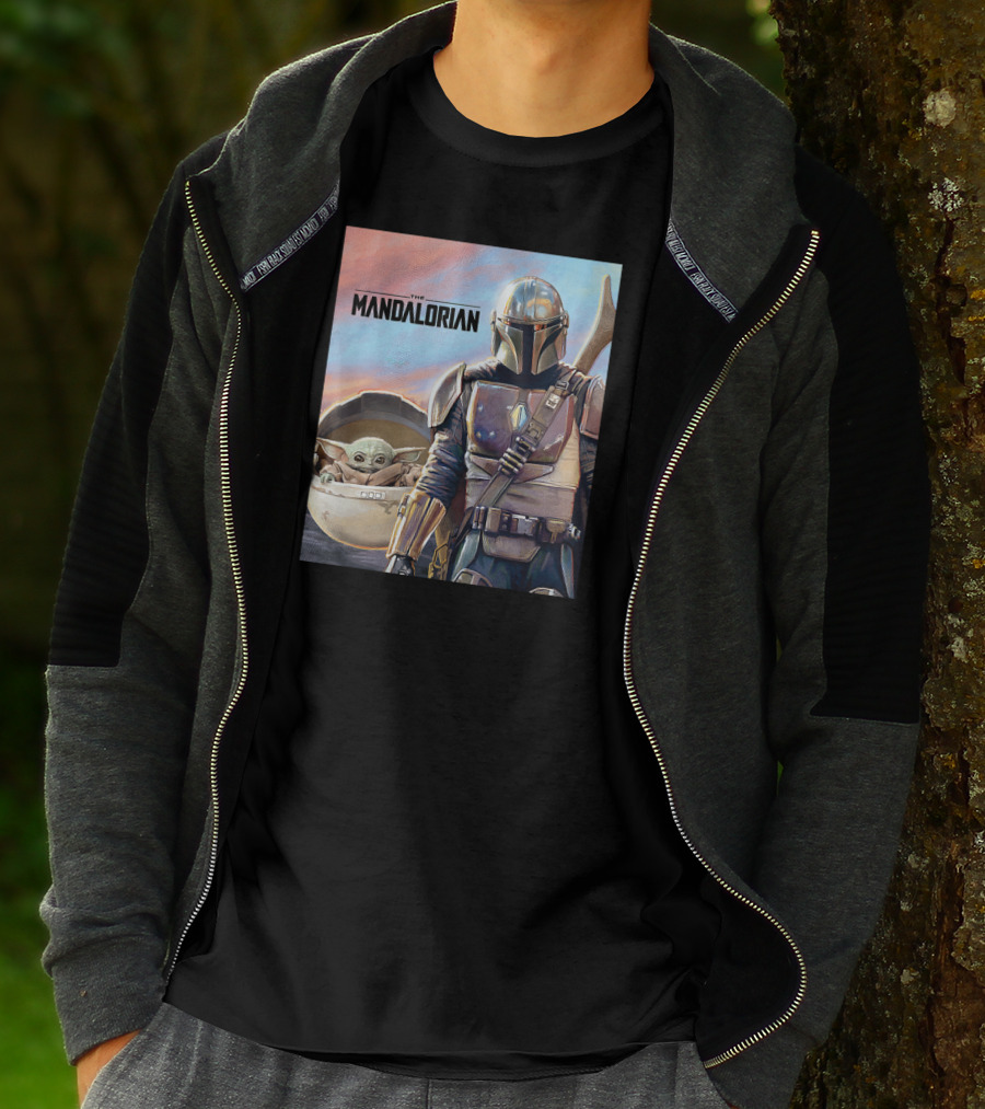 The Mandalorian Star Wars The Child Painting Scene T-Shirt