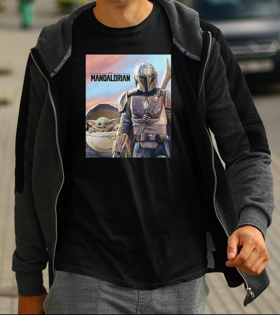 The Mandalorian Star Wars The Child Painting Scene T-Shirt