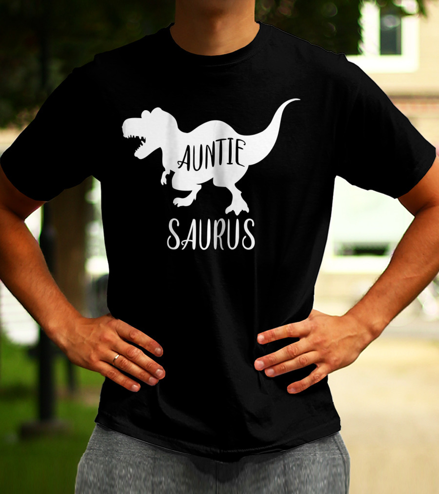 Auntie Saurus Dinosaur Family Matching Aunt T-Shirt
