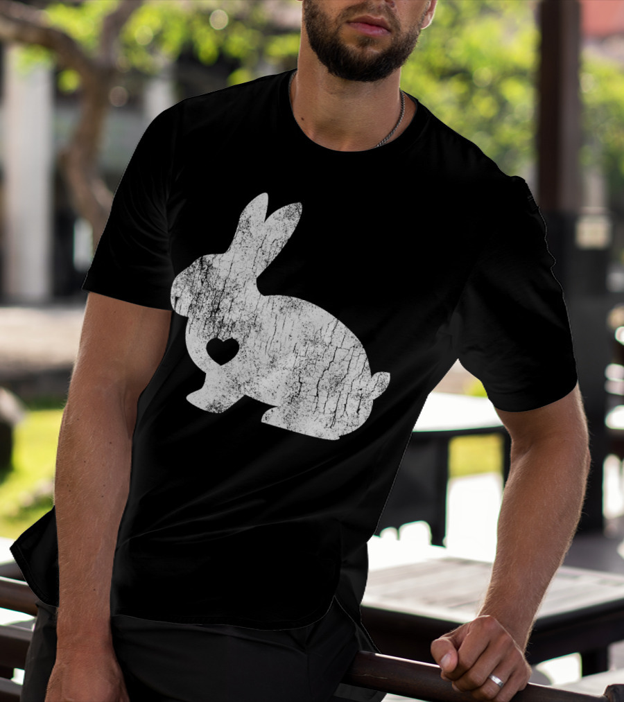 Love Heart Bunny Rabbit Lover Animal Pet Owner Easter T-Shirt