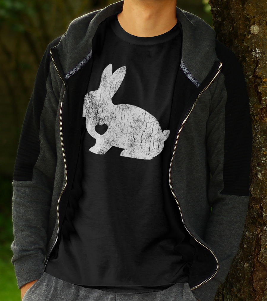 Love Heart Bunny Rabbit Lover Animal Pet Owner Easter T-Shirt