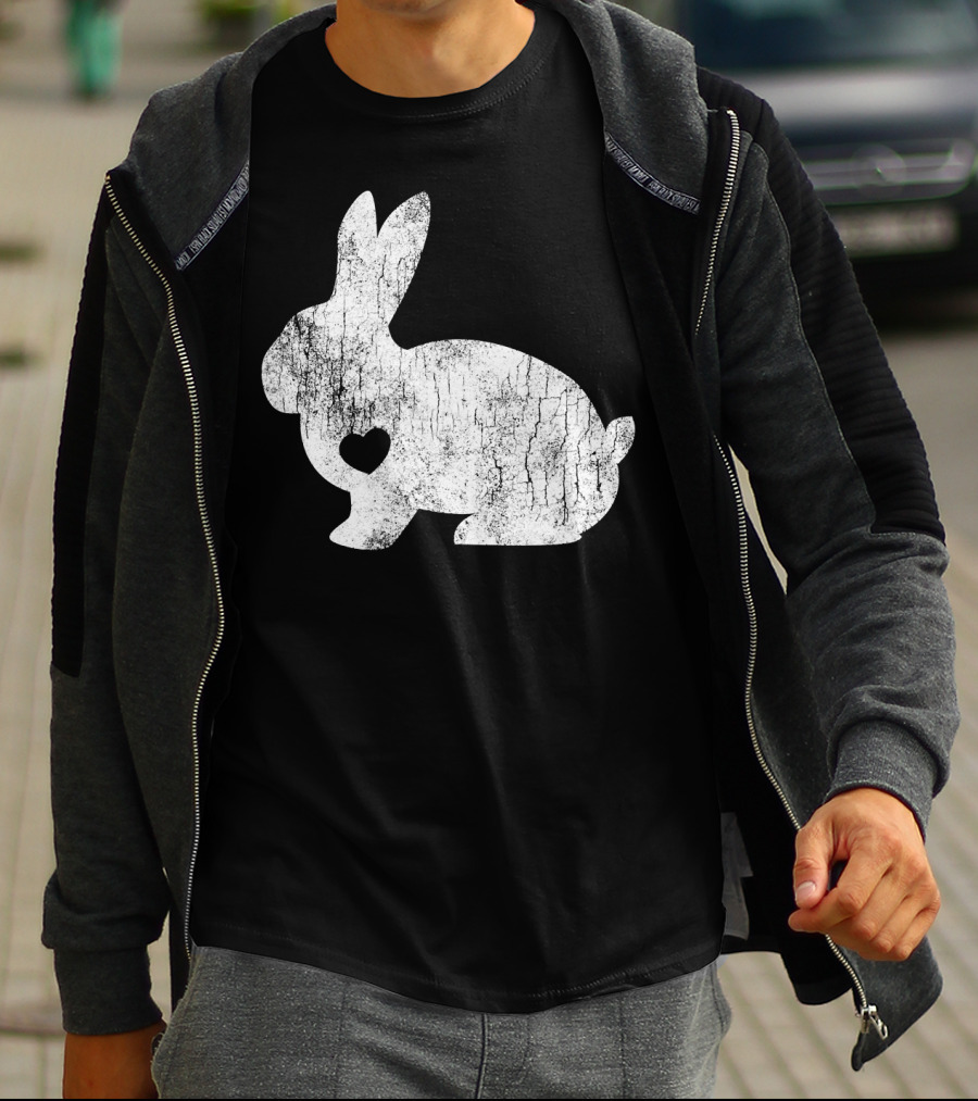 Love Heart Bunny Rabbit Lover Animal Pet Owner Easter T-Shirt