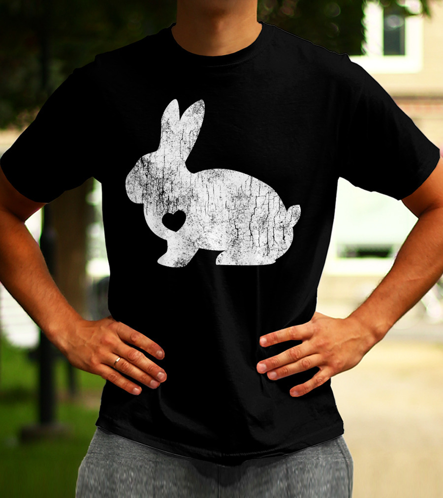 Love Heart Bunny Rabbit Lover Animal Pet Owner Easter T-Shirt