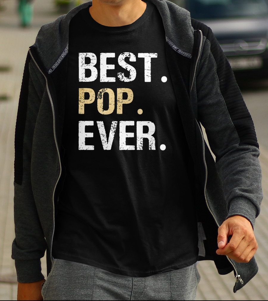 Mens Granddaughter Grandson Grandkids Best Pop Ever T-Shirt