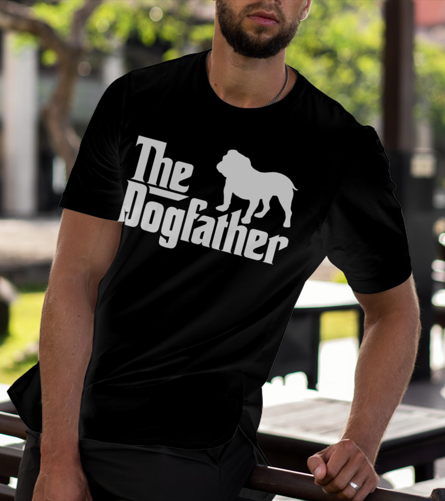 The Dogfather English Bulldog Dad Mens T-Shirt