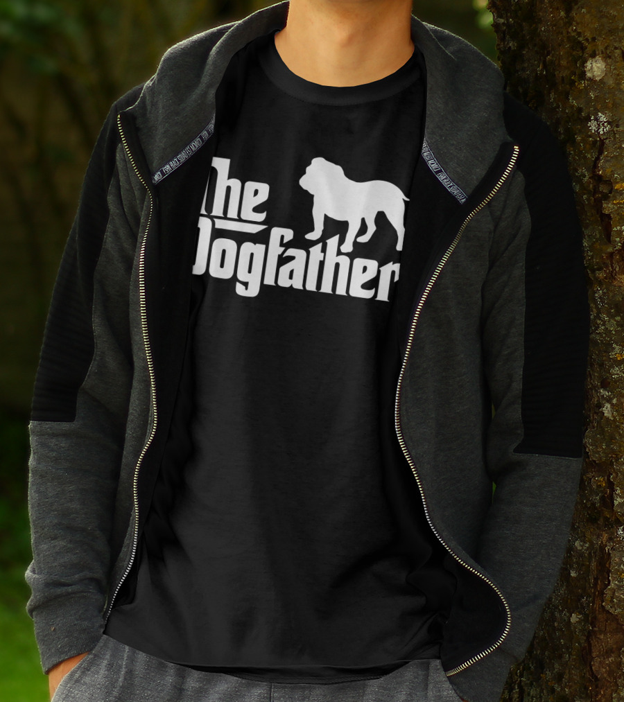 The Dogfather English Bulldog Dad Mens T-Shirt