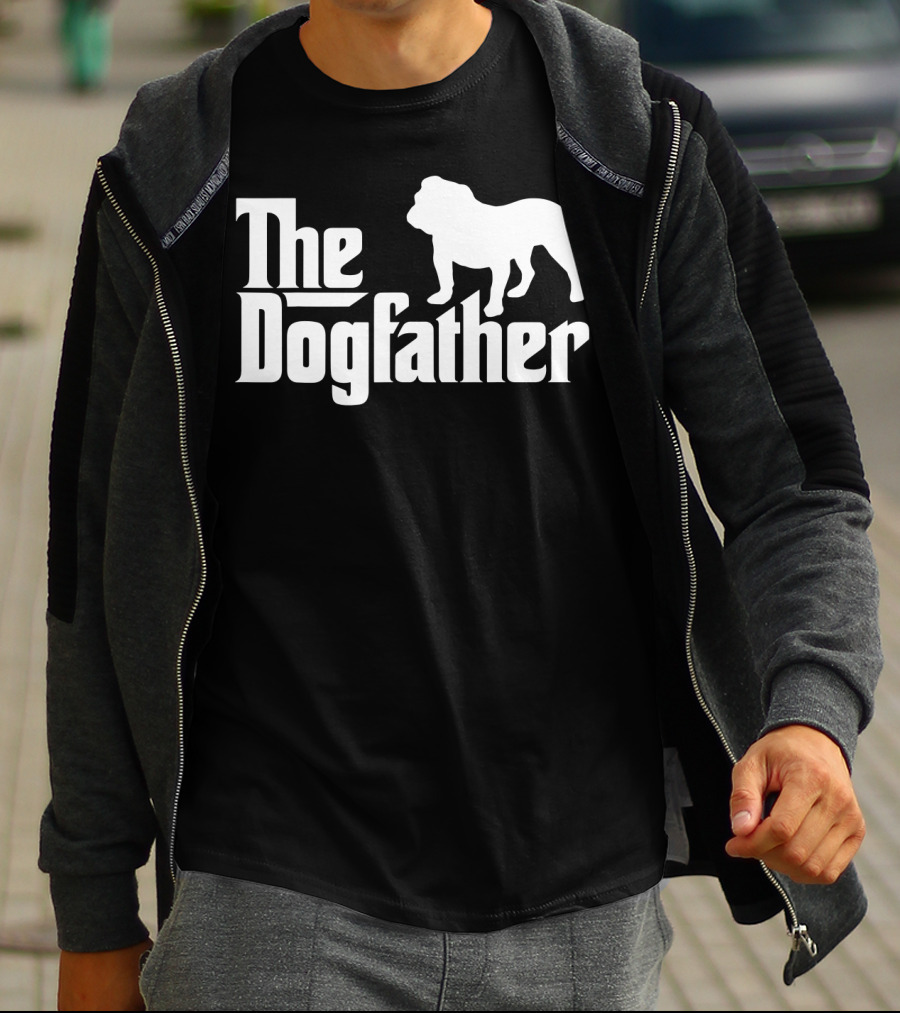 The Dogfather English Bulldog Dad Mens T-Shirt