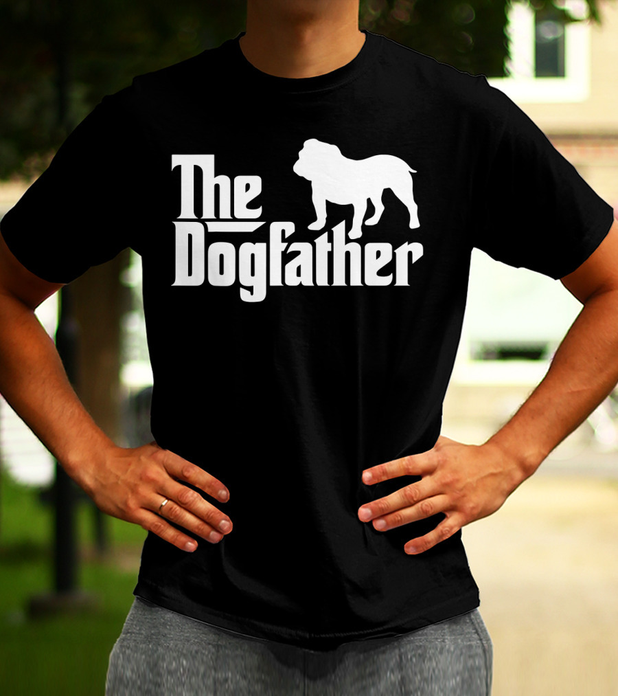 The Dogfather English Bulldog Dad Mens T-Shirt