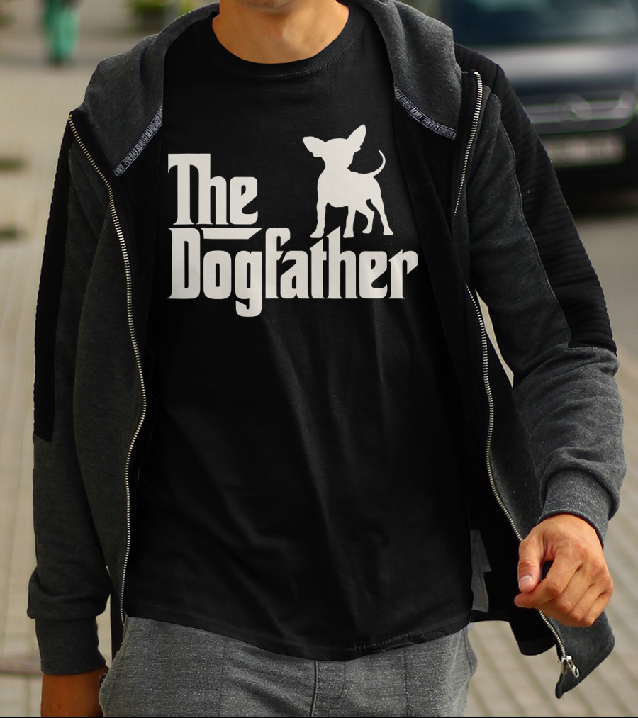 The Dogfather Chihuahua Funny Dog Owner Black T-Shirt
