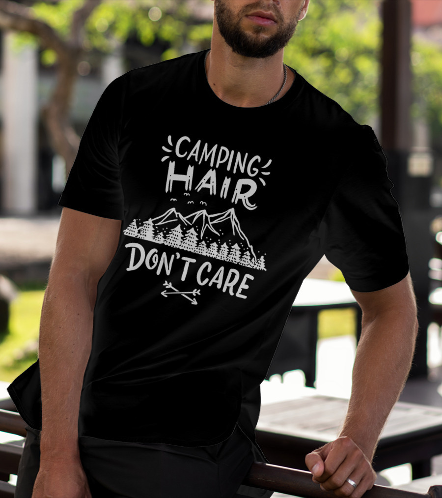 Camping Hair Don't Care Summer Camper T-Shirt