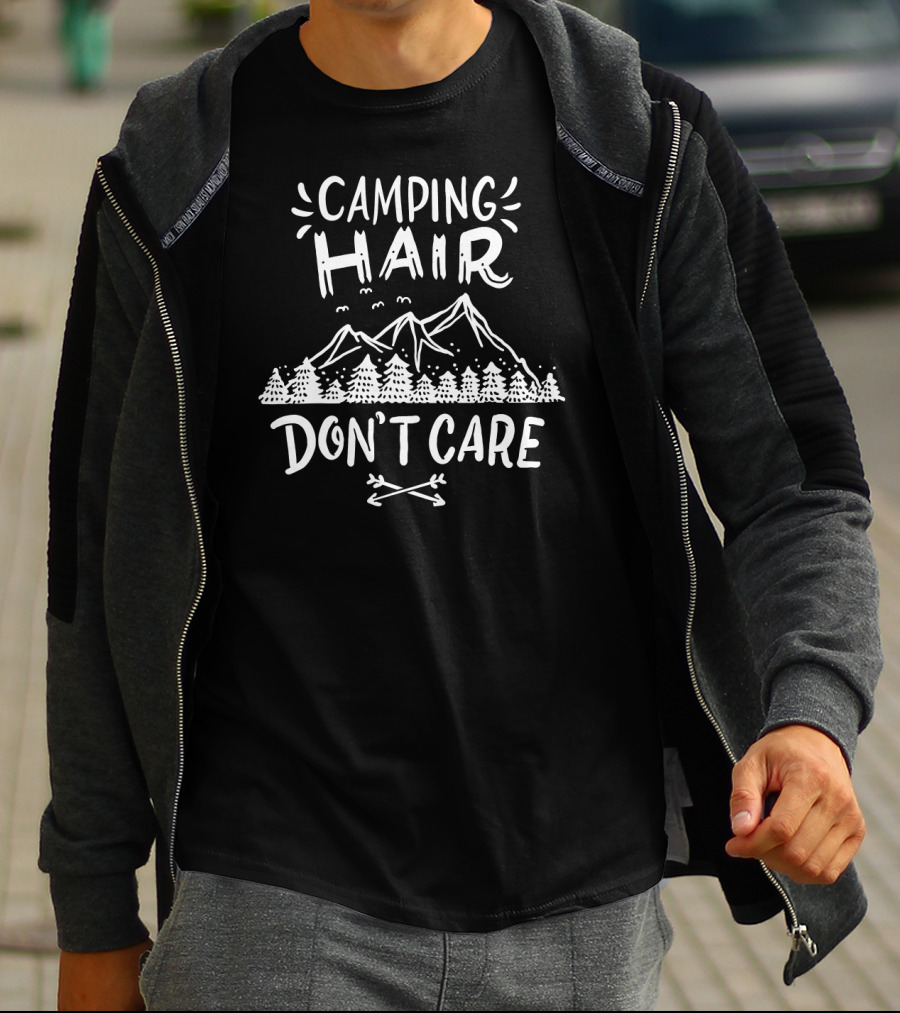 Camping Hair Don't Care Summer Camper T-Shirt