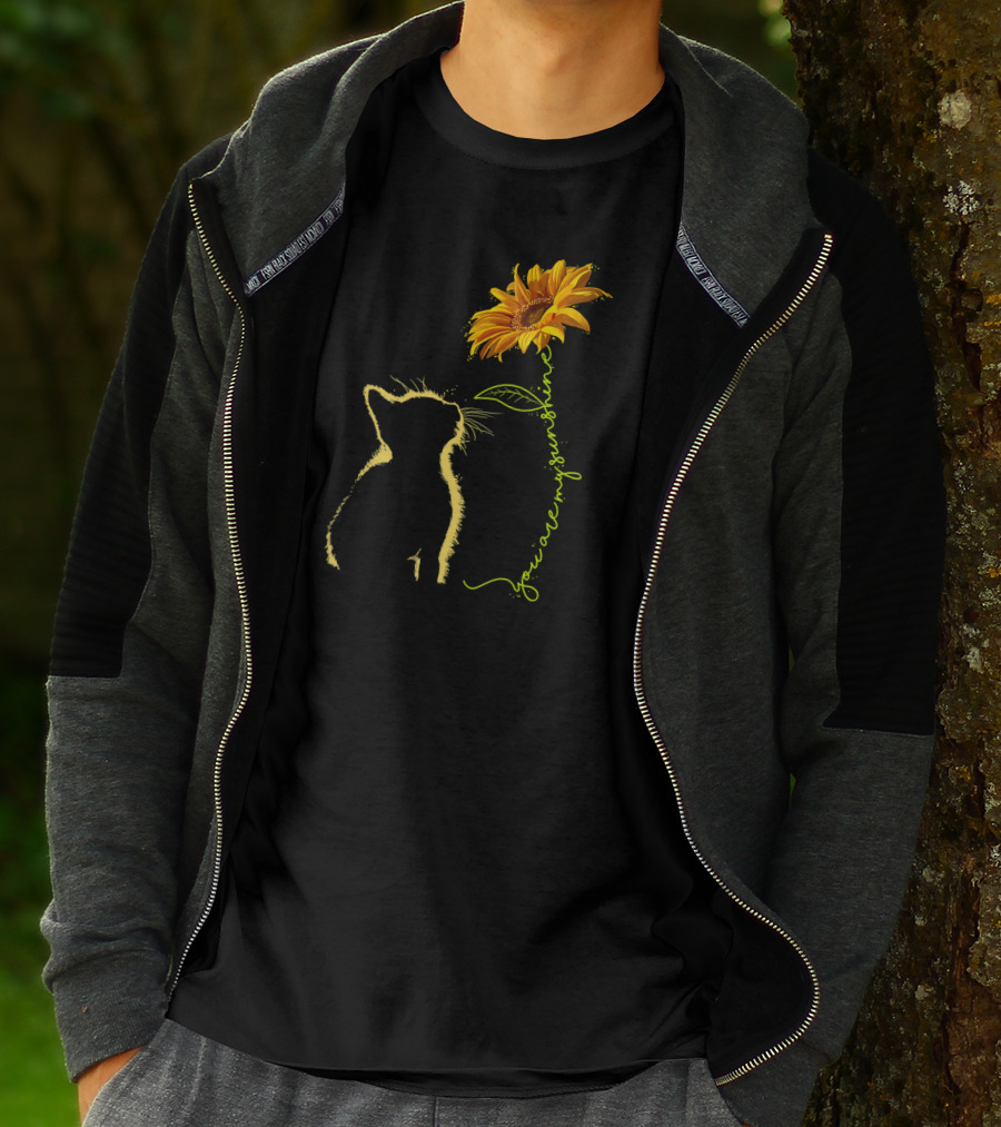 You Are My Sunshine Cat And Sunflower T-Shirt