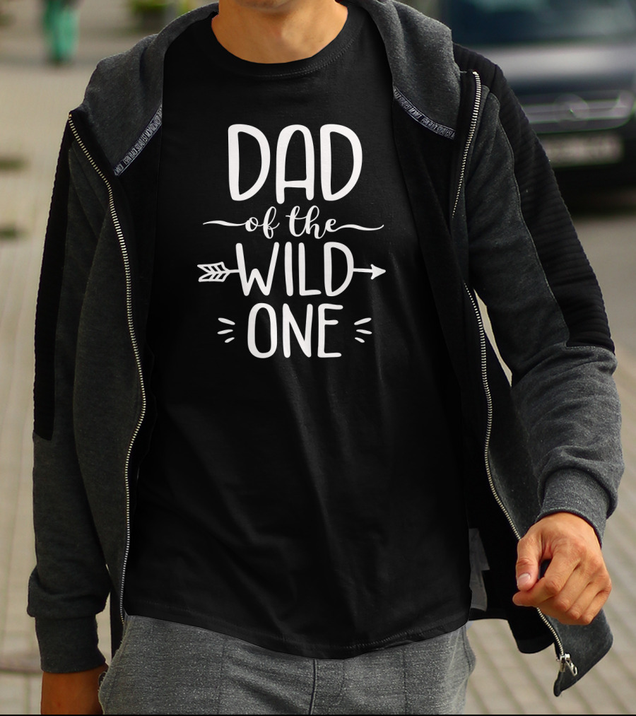 Dad Of The Wild One Arrow Design For 1st Birthday Safari T-Shirt