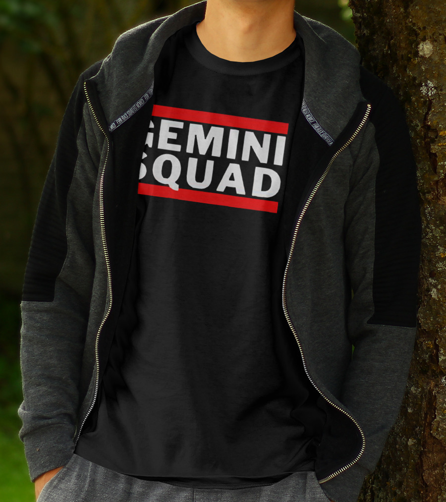 GEMINI SQUAD Bold Red Accent T-Shirt