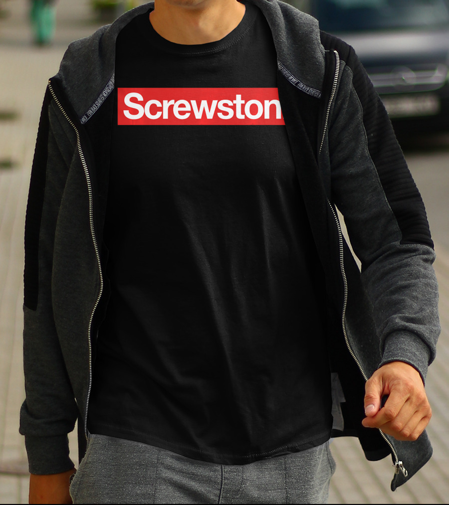 Screwston Houston Box Logo Premium Fitted T-Shirt
