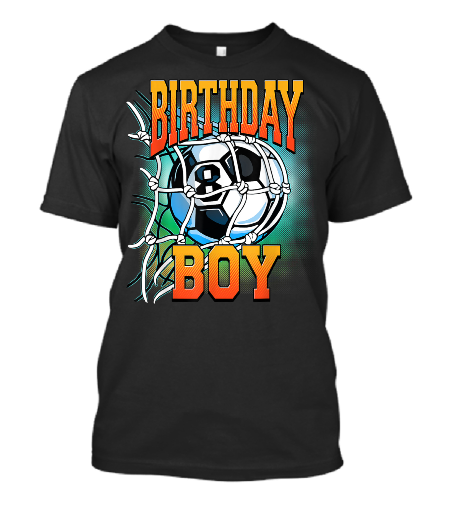 Birthday Boy Soccer Eight 8 Year Old Birthday T-Shirt