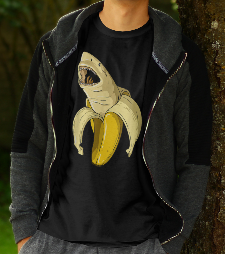Banana Shark Banana Themed Shark Themed Party Banana Shark T-Shirt