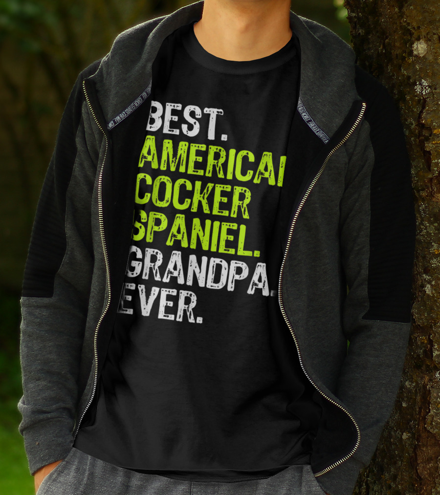 Best American Cocker Spaniel Grandpa Ever T-Shirt