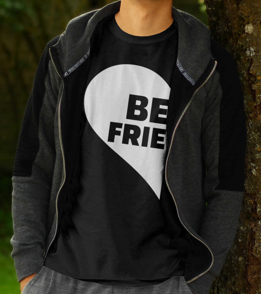 BE FRIE Best Friends Half Left Heart T-Shirt