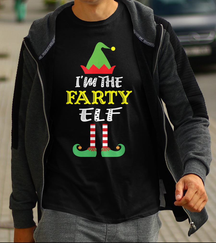 I'm The Farty Elf Matching Family Group Christmas Humor T-Shirt