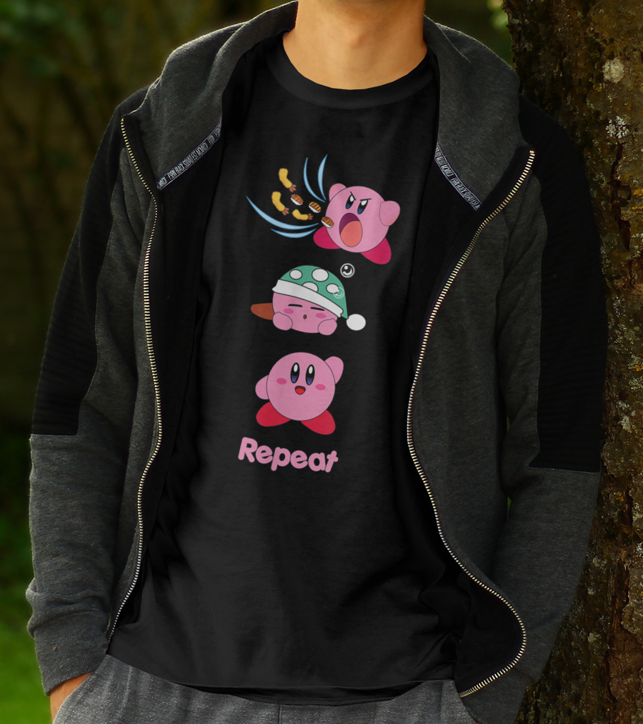 Kirby Eat Sleep Conquer Repeat T-Shirt