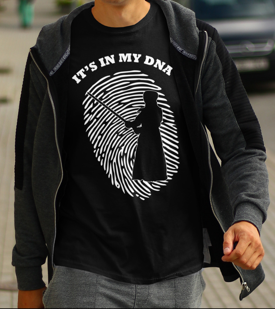 It's In My DNA Kendo Sword Fighter Fingerprint T-Shirt