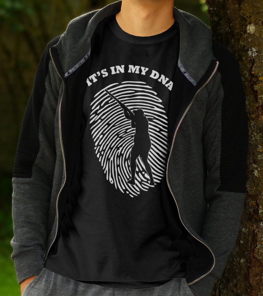 It's In My DNA Skeet Shooting Shooter Fingerprint T-Shirt