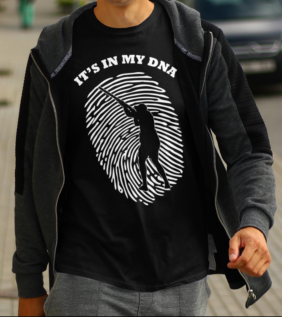 It's In My DNA Skeet Shooting Shooter Fingerprint T-Shirt