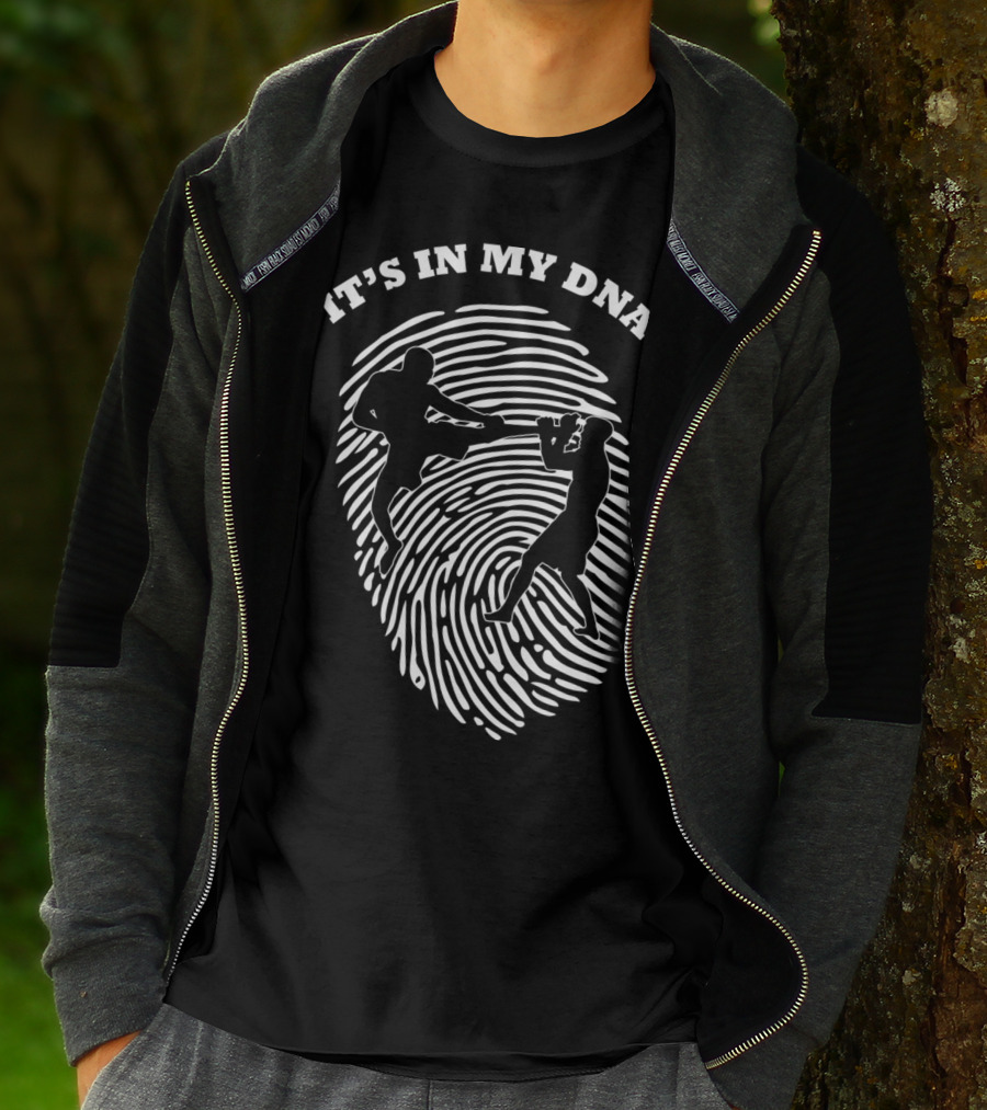 It's In My DNA Mixed Martial Arts MMA Fighters Fingerprint T-Shirt