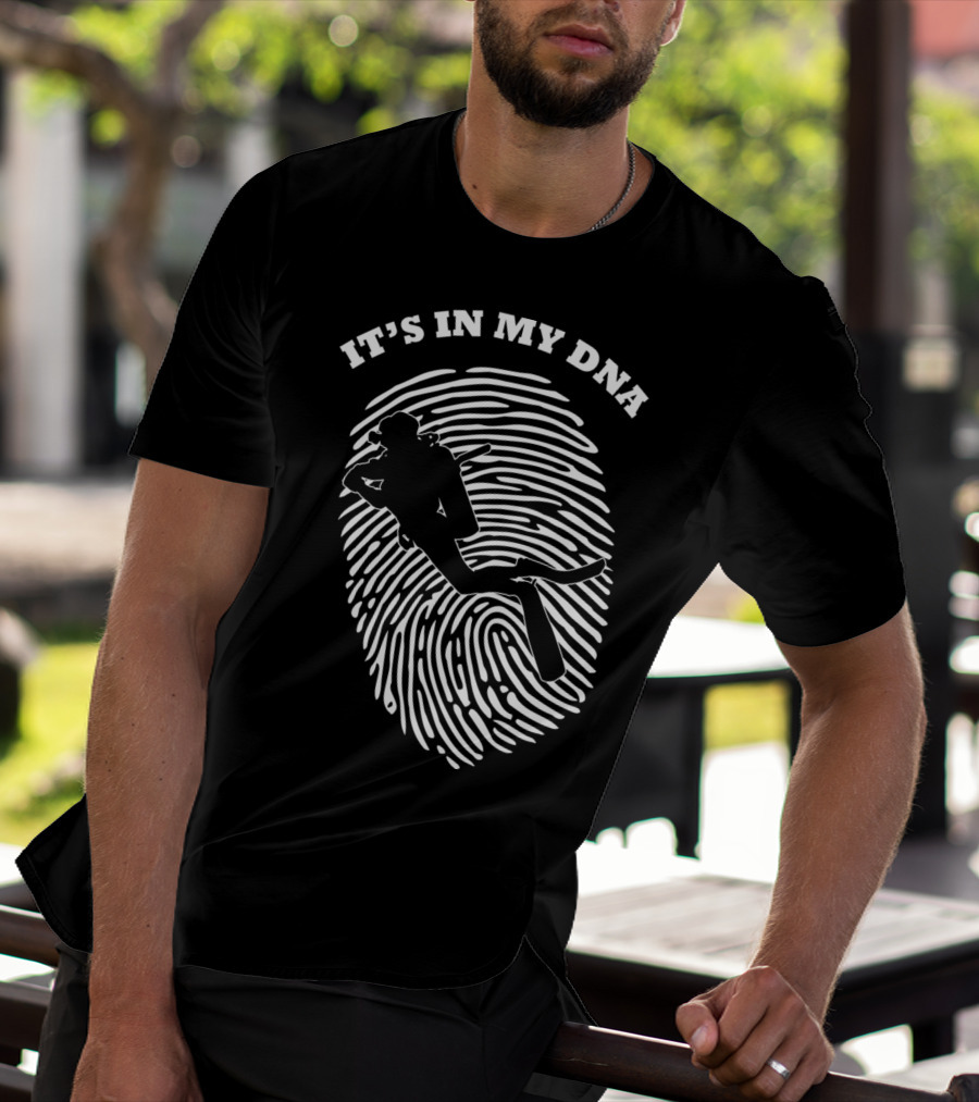 It's In My Dna Scuba Diving Diver Fingerprint T-Shirt