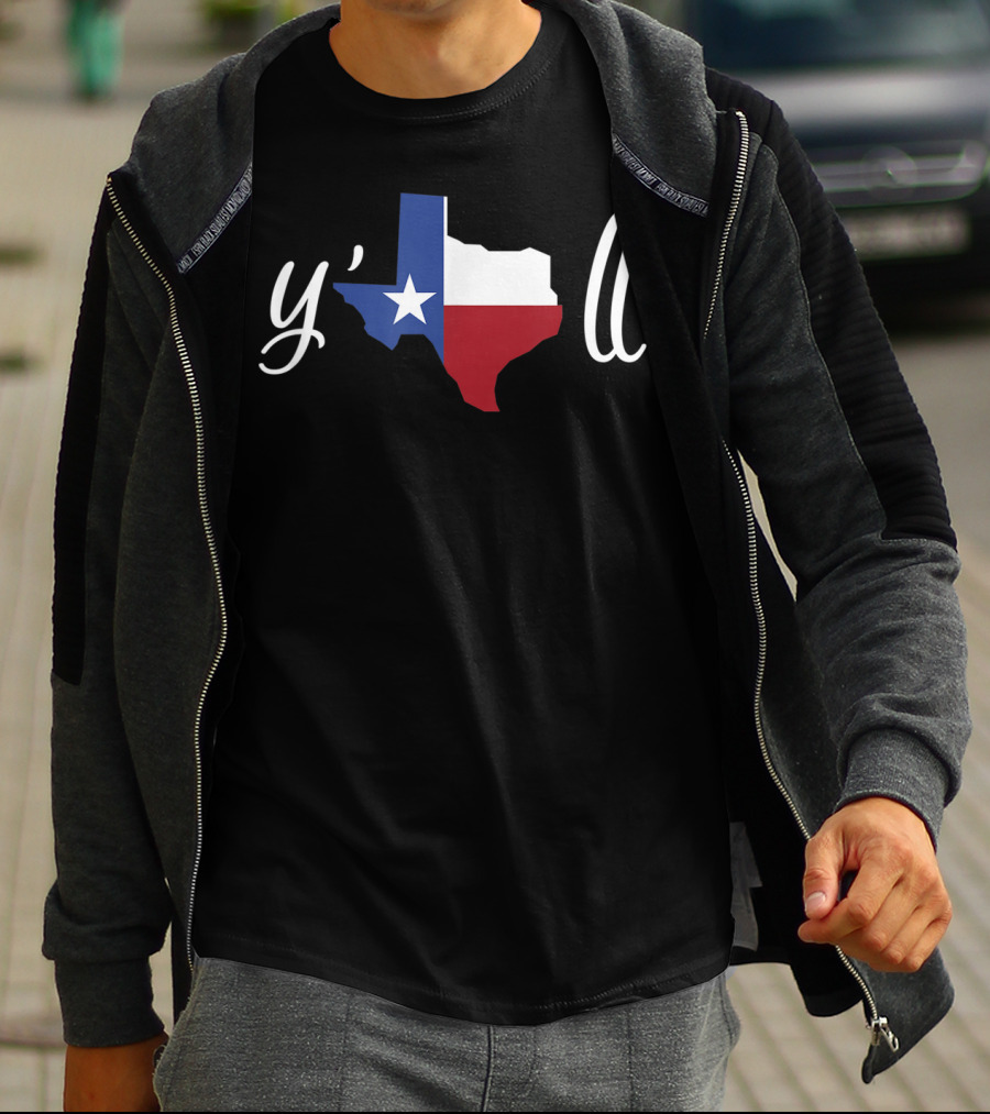 Y'all Texas Flag BBQ Lovers Slang T-Shirt
