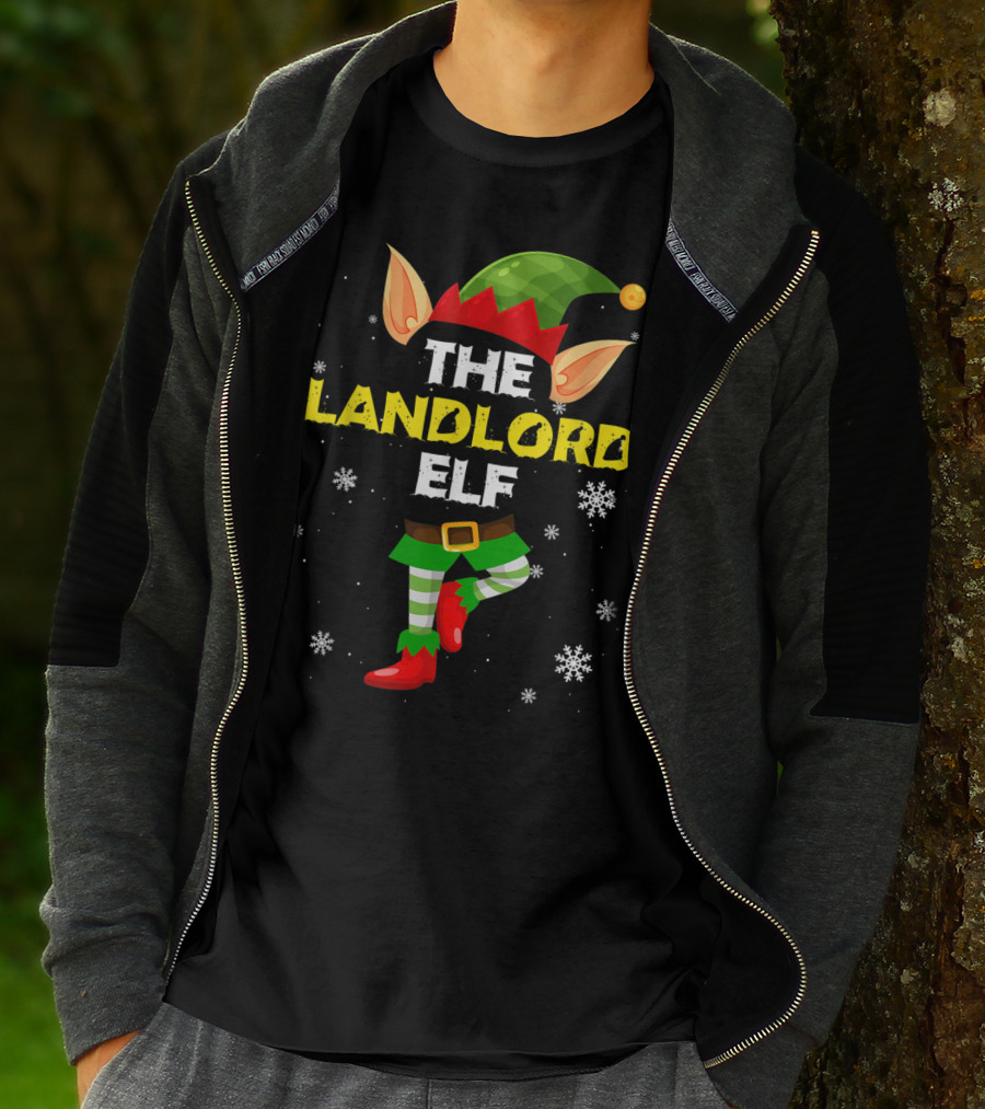 The Landlord Elf Snowy Christmas Humor T-Shirt