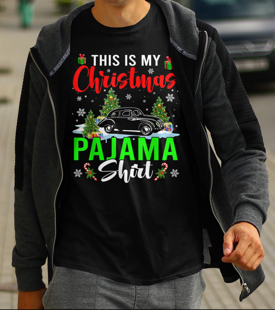 This Is My Christmas Pajama Shirt Classic Car Driver T-Shirt