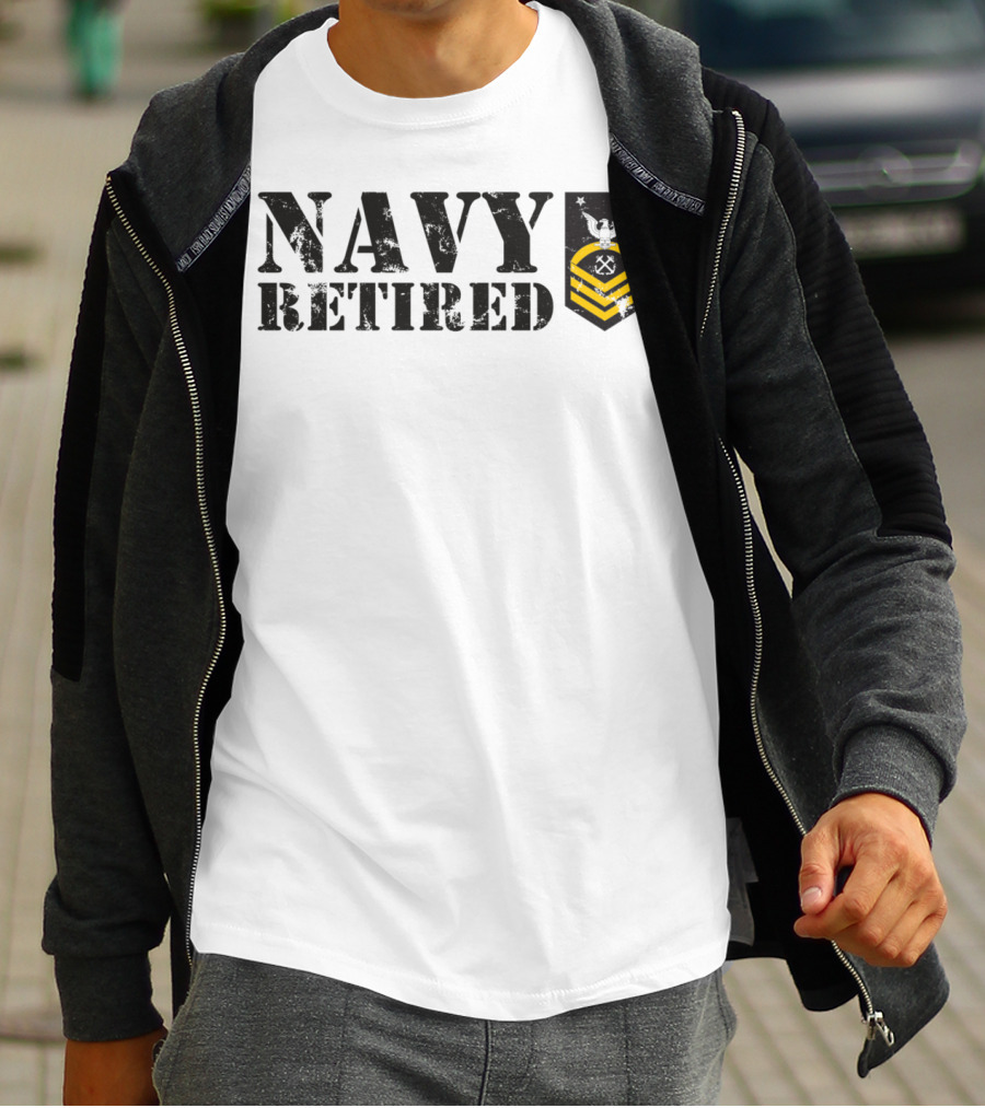 Navy Retired Usn Master Chief Petty Officer Mcpo Insignia T-Shirt
