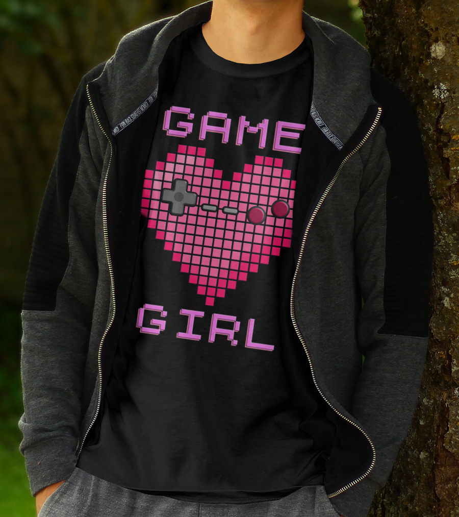 Game Girl Pixel Heart T-Shirt