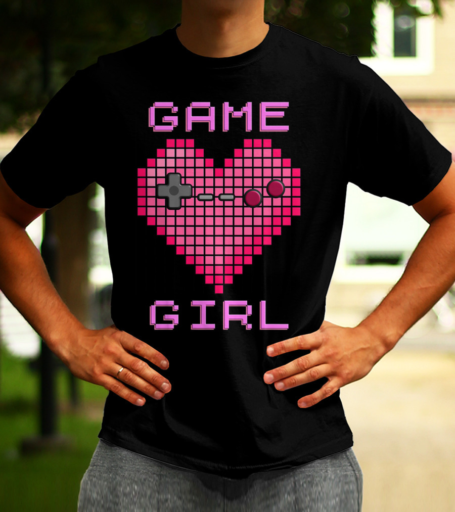 Game Girl Pixel Heart T-Shirt