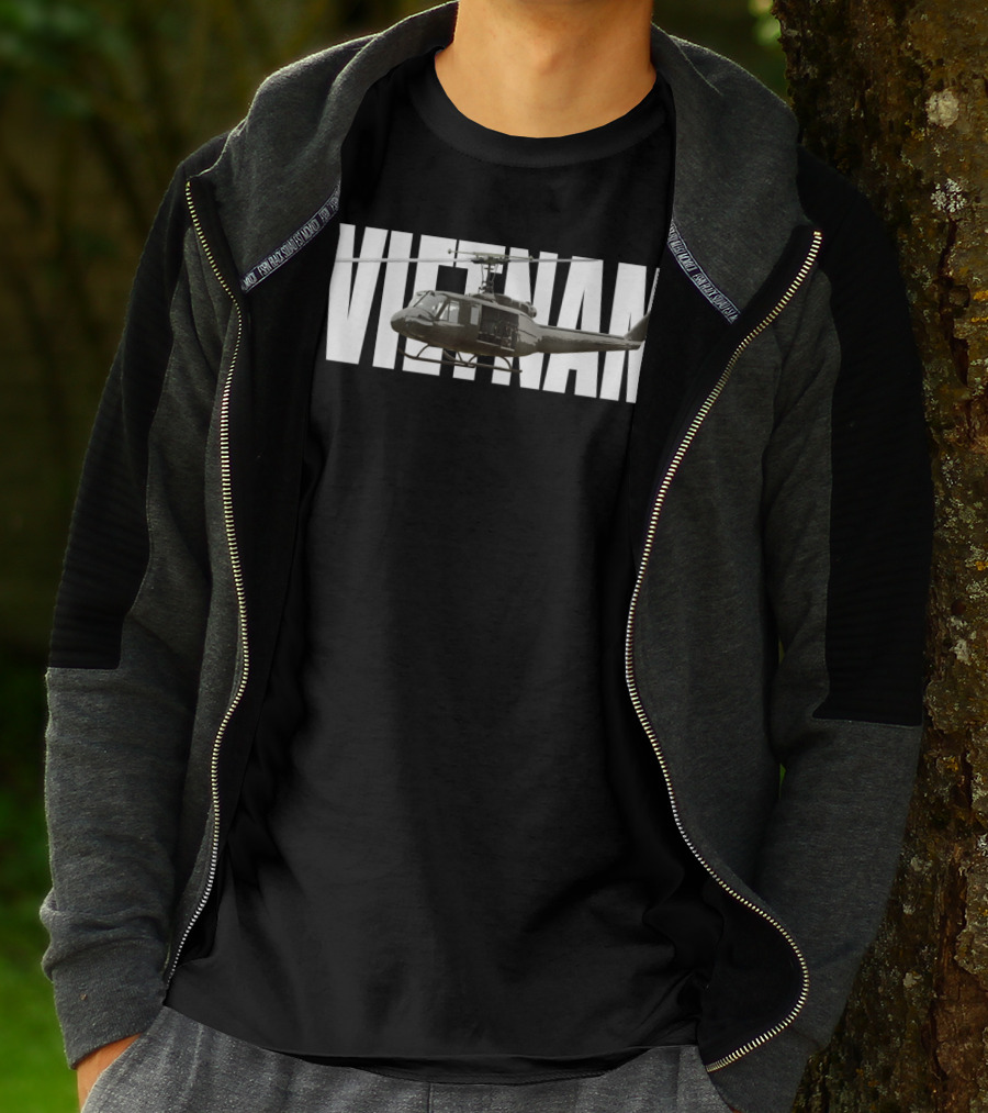 Vietnam UH-1 Huey Helicopter Vietnam Veterans T-Shirt