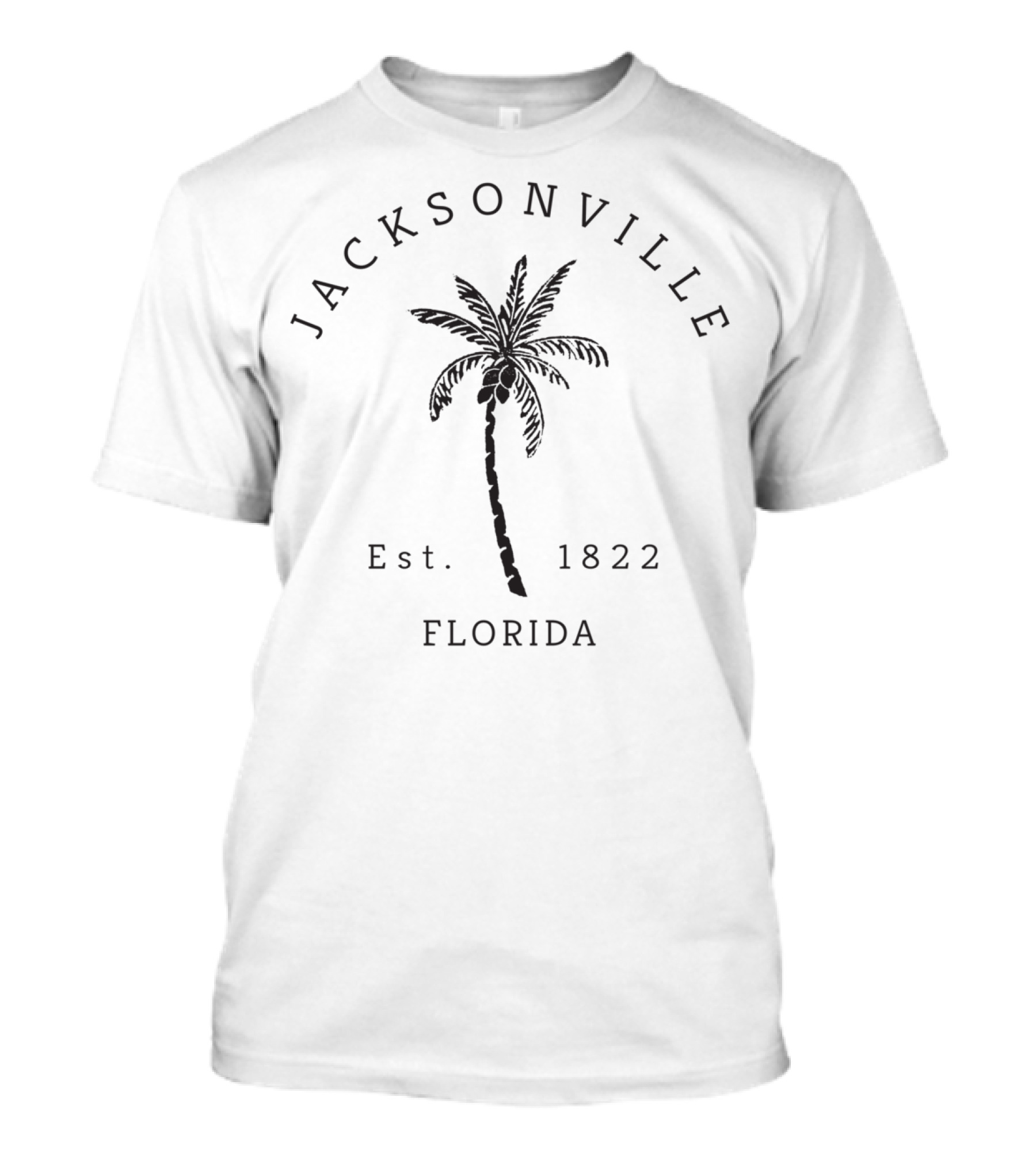 Vintage Jacksonville Florida Palm Tree Est 1822 T-Shirt