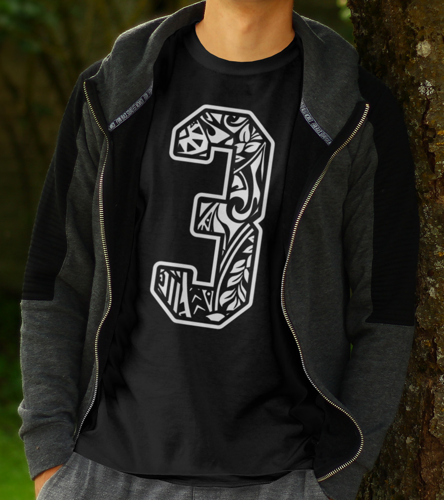 Polynesian Tattoo Number 3 Sports Fan Small T-Shirt