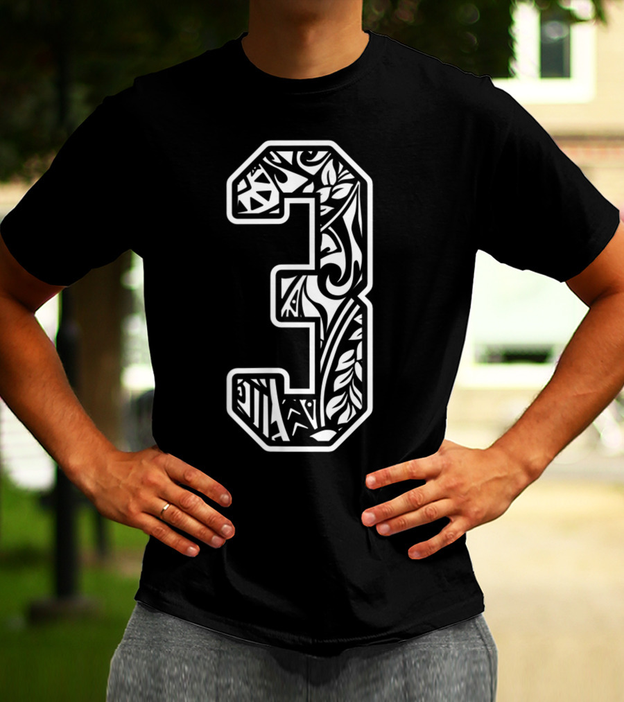 Polynesian Tattoo Number 3 Sports Fan Small T-Shirt