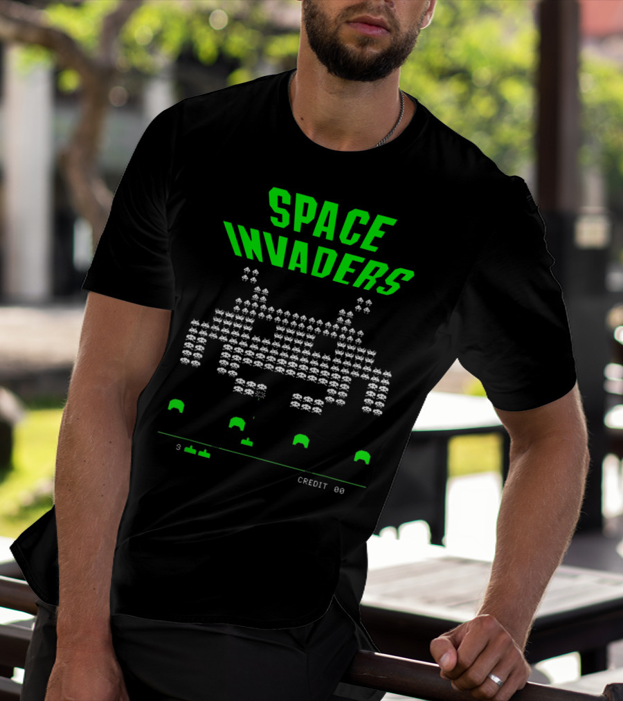 Space Invaders Video Game Over Arcade Classic T-Shirt