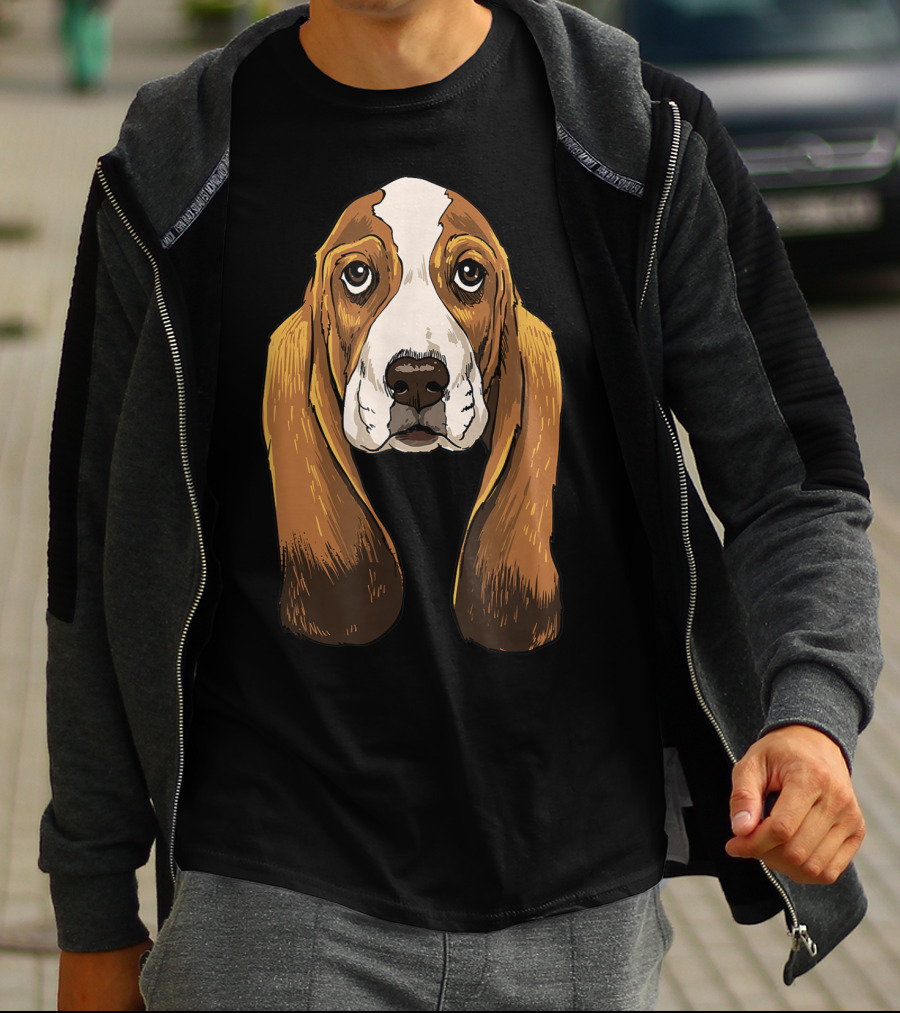 Basset Hound Breed Lover Basset Hound Face T-Shirt
