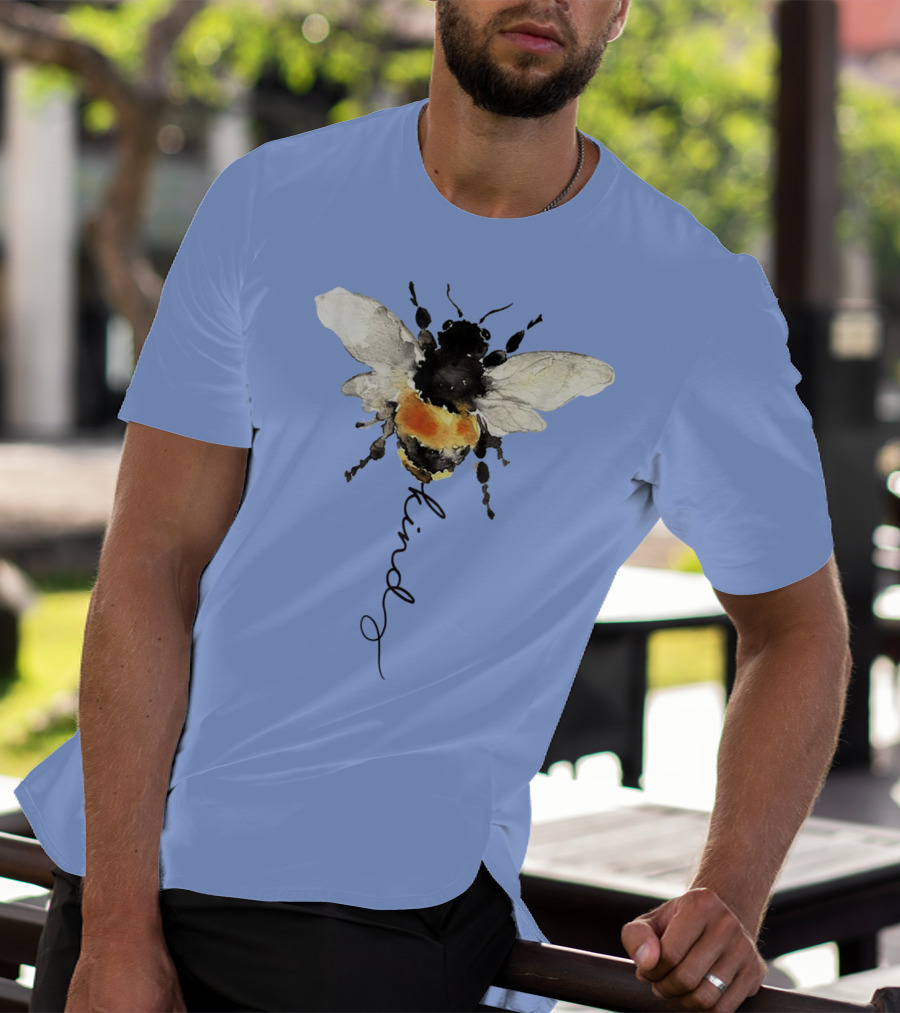 Be Kind Bee Kind Watercolor Bee T-Shirt