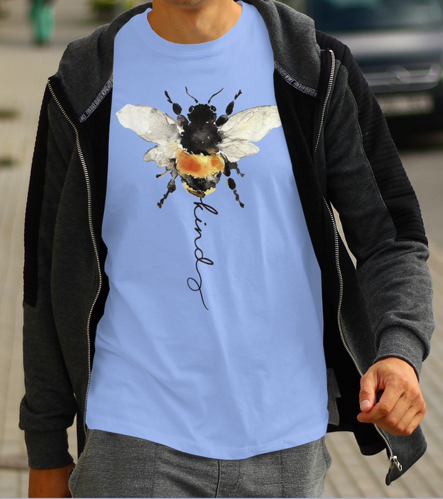 Be Kind Bee Kind Watercolor Bee T-Shirt