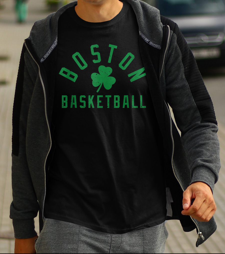 Boston Shamrock Basketball Massachusetts T-Shirt
